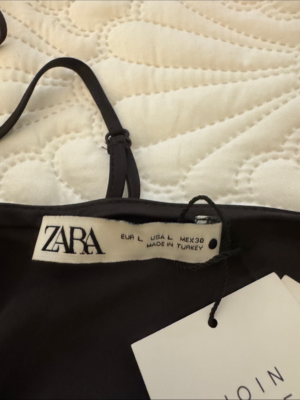 Zara Black Satin Maxi Slip Dress with Side Ruching - Picture 4 of 8